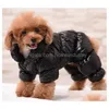 Vêtements pour chien veste en bas de veste automne hiver petit espace de compagnie de coton couleurs de barbe à papa quadruple top drop livraison de jardin domestique dh2io