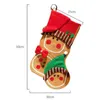 Décorations de Noël 1pcs / lot Bas Porte-bonbons de grande taille Sacs-cadeaux Bonhomme de neige Père Noël Festival Pendentif Goutte Ornements Pour La Maison Dec