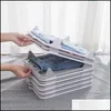 Hangers Racks Clothes Folding Board Plate Stack Dressbook Sweater Shirt Storage Boards Plastic Laundry Organizer Small Size Drop D Dh6P4