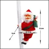 Kerstdecoraties Elektrische Santa Claus klim ladder klimspeelgoed thuis feestje decor batterij aangedreven kerstspeelgoed drop levering tuin dhjno