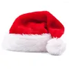 Decorazioni natalizie 20PCS / Lot Cappello per bambini per adulti Cappellino per feste Navidad Cappelli da Babbo Natale rosso e bianco per Natale