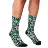 Mens Socks 2023 Funny Retro Space Invaders 패턴 인쇄 힙합 남자 행복한 귀여운 소년 스트리트 스타일 미친