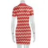 Swobodne sukienki dla kobiet 2023 Letnia moda drukowana Polo szyja
