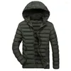 Chaqueta de invierno para hombre, Parkas informales desmontables, abrigos ligeros, prendas de vestir, AXP240