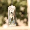 Żyrandol Crystal 75 mm przezroczysty geometria długa pasek pryzmat szklany szklany wisiorek sufitowy żyrandole dań części musującego okładziny słonecznej dekoracje