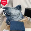 Sacs à bandoulière Channel 22 Denim Grand Shopping Tote Travel Designer Femme Sling Body Sac à main le plus cher avec chaîne en argent Gabrielle QuiltedHeDEH