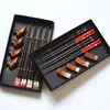 Dinware sets 8pcs housewarming cadeaubon 4 chopsticks houders handgemaakte Japanse natuurlijke houtset handgemaakt