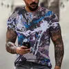 Men's T -skjortor Summer Men T Shirt Tee Tribal Print Vintage Tops O Neck Holiday Harajuku Shirt Short Sleeve Casual Man Funny Clothing Camiseta 230329