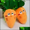 Brinquedos de cachorro Chews Cenout Plush Chew Squeaker Toy Vegetais Shape Pet Puppy Drop Drop Home Garden Supplies DHJSC