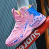 Dress Shoes ALIUPS 36-45 Men Women Pink Basketball Shoes Boys Breathable Non-Slip Wearable Sports Shoes Athletic Sneakers Girls 230329