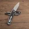 New Arrival G3551 Flipper Folding Knife D2 Satin Tanto Blade Black G10 with Stainless Steel Sheet Handle Ball Bearing Outdoor EDC Pocket Folder Knives