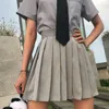 Skirts Women Pleated High Waist Y2k Schoolgirls Solid Casual Streetwear Allmatch Korean Style Trendy Novelty Daily Comfortable 230329