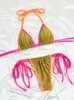 Maillots de bain pour femmes Zrtak Tie Bikinis Sexy Maillot de bain Femmes 2023 Bikini Set Triangle String Beachwear String Two Piece Costumes Brésilien Biquini 230329