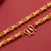 Chains 7mm Men Necklace Chain Solid 18k Yellow Gold Filled Classic Male Clavicle Choker Jewelry Gift 60cm Long