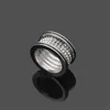 2023 Nowa marka para ceramiczna pierścień mody para wiosenna szeroka pierścień 18k złoty tytan stalowy pierścień