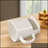 Mugs 250Ml Ceramic Coffee Cup Side Cookie Biscuit Pocket Holder Milk Juice Lemon Drinkware For Friend Birthday Gift Drop Delivery Ho Dhbtu