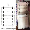Hangers Racks 1pc Multilayer -kläder med 12 klämmor Kläder Förvaringshållare Torkande garderob Fällbar byxor Metal kjol 230330
