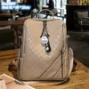 wholesale ladies shoulder bag 4 colors soft embossed leather handbag college wind outdoor sports leisure backpack double zipper pendant fashion backpacks 663#