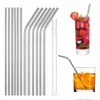 Drinking Straws More Size Wholesale Stainless Steel St And Cleaning Brush Reusable Straight Bend Tool Drop Delivery Home Garden Kitc Dhomw