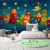 Papier peint taille personnalisée 3D Jungle papier peint peintures murales girafe animaux pour chambre d'enfants ballon arbre papier peint dessin animé autocollants décor à la maison