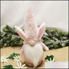 Other Festive Party Supplies Easter Bunny Gnome Faceless Dwarf Doll Plush Rabbit Dwarves Holiday Spring Event Table Decoration Hom Dhglu