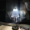 Lampy stołowe akrylowe lampa biurka LED ładowna kontrola dotykowa dekoracyjne lampki nocne ściemniabna romantyczna atmosfera do sypialni nocna