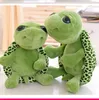 vente en gros de haute qualité 20 cm animaux en peluche super vert grands yeux tortue tortue animal enfants bébé anniversaire jouet de Noël cadeau