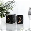 Velas Marble Scent Candle Gold Pattern Ceramics Ins Ins aromaterapia decoração de casa Valentine Drop Drop Delivery Garden Dh3df