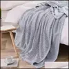 Blankets Sublimation Polyster Blanket 50X60Inch Blank Grey Jersey Sweater Fleece Diy Printing Sofa Bed Rug Drop Delivery Home Garden Dhh8T