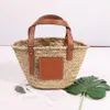 Diseñadores Bolsos de playa Bolsos de estilo clásico de paja Bolso de mano para mujer Bolsos tejidos a mano puros de gran capacidad Pajitas Compras Bolsos tejidos de verano para vacaciones