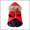 Dog Apparel Pet Coat Winter Warm Small Clothes For Soft Fur Hood Puppy Down Jacket Clothing 5 Sizes Drop Delivery Home Garden Supplie Dhjqt