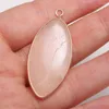 Collane con ciondolo Pietra naturale Forma di occhio di cavallo Diaspri Quarzi rosa Per gioielli che fanno Bracciale Collana Dimensioni orecchino 20x45mm