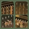 Pochettes à bijoux Organisateur transparent Boucle d'oreille suspendue Porte-collier Boîte de grande capacité avec présentoir à 3 tiroirs D0LC