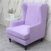 Sandalye Sale1set yaz kanat sırt kapağı elastik spandex kanat arka sandalyeler slipcover eğimli kral koltuk oturma odası için