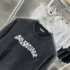 Xinxinbuy Men Designer Tee Tシャツ23SSパネル付きレタープリントタイダイショートスリーブコットン女性ブラックホワイトブルーグレーカーキS-3XL