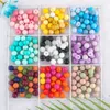 Baby Teethers Toys Kovict 50Pcs Silicone Beads 12mm Round Perle Dentition Teething For Jewelry Making Products 230329