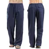 Mens Pants Spring Linen Wide Korean Trousers Oversize Cotton Streetwear Male Yoga Casual Clothing Sweatpants 230329