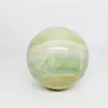 Figurines décoratives belles sphères de cristal de Calcite des caraïbes vertes boules de pierre de guérison pour la décoration de la maison
