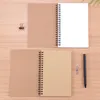 12*18cm 14*21cm Kraft Cover Notebook Journal空白のメモ帳日記ノートブックプランナー旅行者向けの紙版の紙