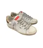 Designer Uomo Scarpe bianche dorate Donna Glitter argento Vera pelle Linguetta con lacci Super Star Scarpe GB vecchio stile Sneaker bassa Vera pelle bovina con dimensioni della scatola 35-45