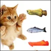 Cat Toys Artificial Fish Plush Pet Puppy Hond Slee kussen Fun speelgoed Mint Catnip Gadget Druppel