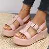 Sandálias Big Size 43 Brand Ladies Plataforma Gladiator Fashion Wedges High Heels Party Womens Summer Woman Shoes 230329