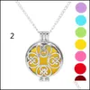 Diffuseurs D'huiles Essentielles Collier Diffuseur D'arôme Médaillons Ouverts Pendentif Par Médaillon D'huile Chaîne De 70 Cm Avec Coussinets De Feutre Drop Delivery Accueil Ga Dhehq