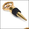 Narzędzia barowe Golden Compass Wine Stopper Favours and Gifts Bottle Otwieracz pamiątki na imprezę dostawę upuszcza dostawa ogród dom K dh8rv