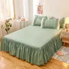 Bed Skirt Bonenjoy 1 Stück graues Bettlaken/große einfarbige Bettwäsche mit gekräuselten Kissenbezügen, 230330 zu bestellen