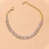 Anklets Zoshi Shining Rhining Rhinestone Chains alklet for Women Fashion Silver Color Ankle 팔찌 여름 맨발 샌들 발 보석