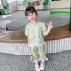 Kleding Sets Kinderkleding T -shirt Korte Girls Outfits Lace Floral Summer Tracksuit