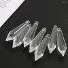 Chandelier Crystal 5PC Laser Faceted Prism Glass Single Pointed Obelisk Clear Pendant Arrowhead Dangle Parts Shiny Sun Catcher