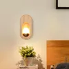 ウォールランプのクリエイティブウッドホームアートデコモダンロフトベッドミラーライトLED SCONCEバスルームバニティ照明器具