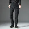 Herrdräkter rutiga män klär byxor casual business office formell för stretch kostym smal passform plus size byxor